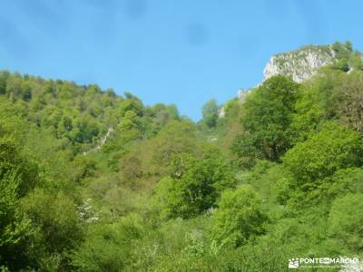 Ruta Cares-Picos de Europa; refugio renclusa viajes en autobus parque natural de verdon cascada de m